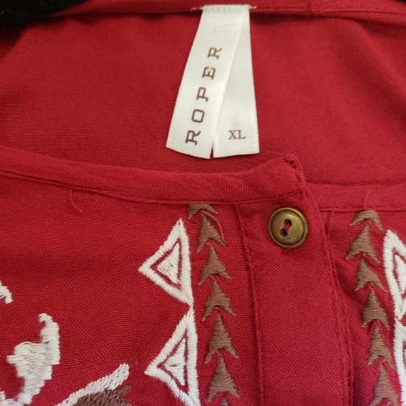 Ladies Western XL 'Roper' Long Tunic Top - Picture 5 of 5